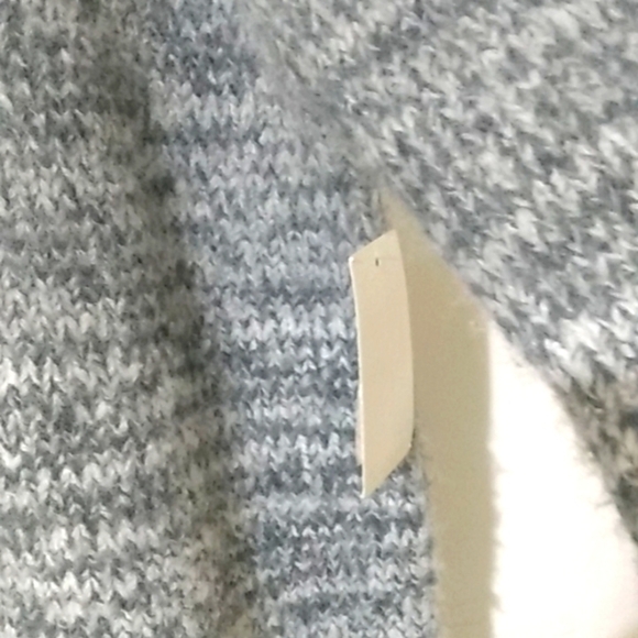 1. STATE CREW NECK GRAY COLOR-BLOCK WOOL BLEND WOVEN SWEATER SIZE XS NWT - Picture 4 of 8